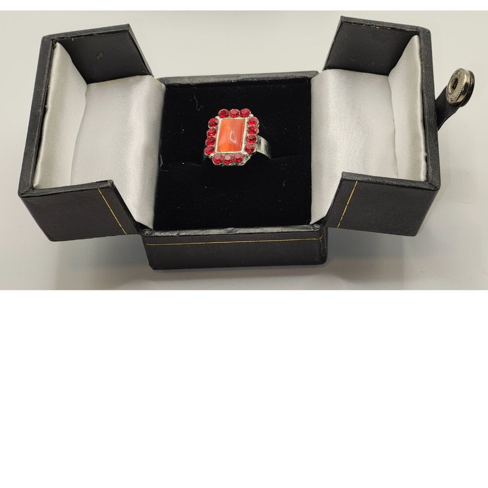 .925 Sterling Silver Amethyst/Garnet/Peridot/Citrine/Topaz Butterfly Ring Size 7 - Picture 7 of 7